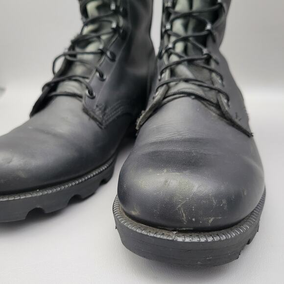 VTG Ro Search Boots Black Leather Combat Military Lace Up Men’s Sz 10 R main image 9